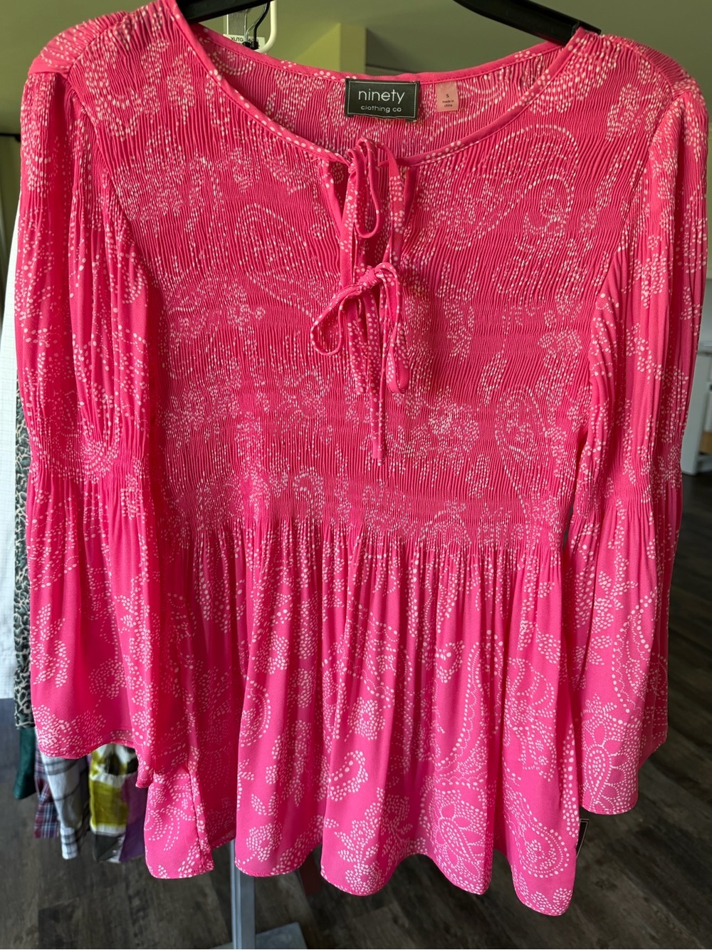 Ninety clothing co blouse-size small-pink - Picture 6 of 6